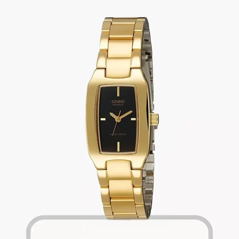Casio Black Dial Gold-tone Casual Ladies Watch- LTP-1165N-1C